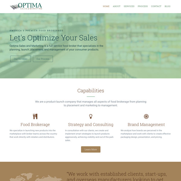 Optima Sales - Web Design