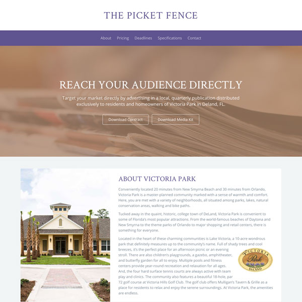 Picket Fence - Web Design