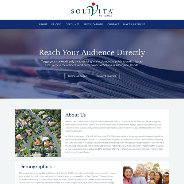 Solivita Advertising - Web Design