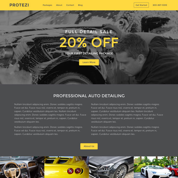 Website Template - Protezi - Auto Detailing