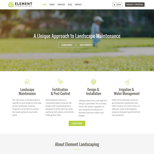 Website Template - Element - Landscaping